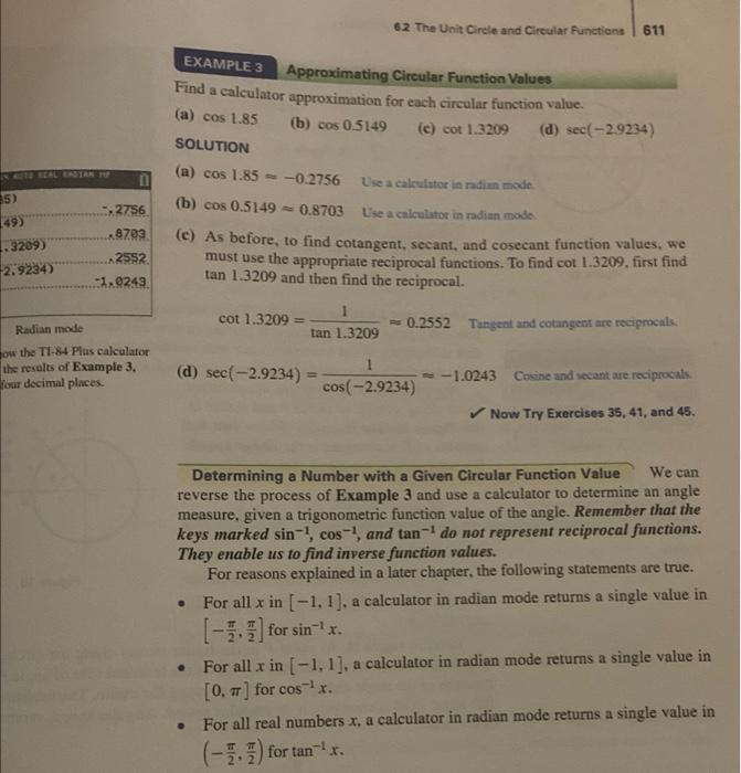 Solved Find a calculator approximation to four decimal | Chegg.com