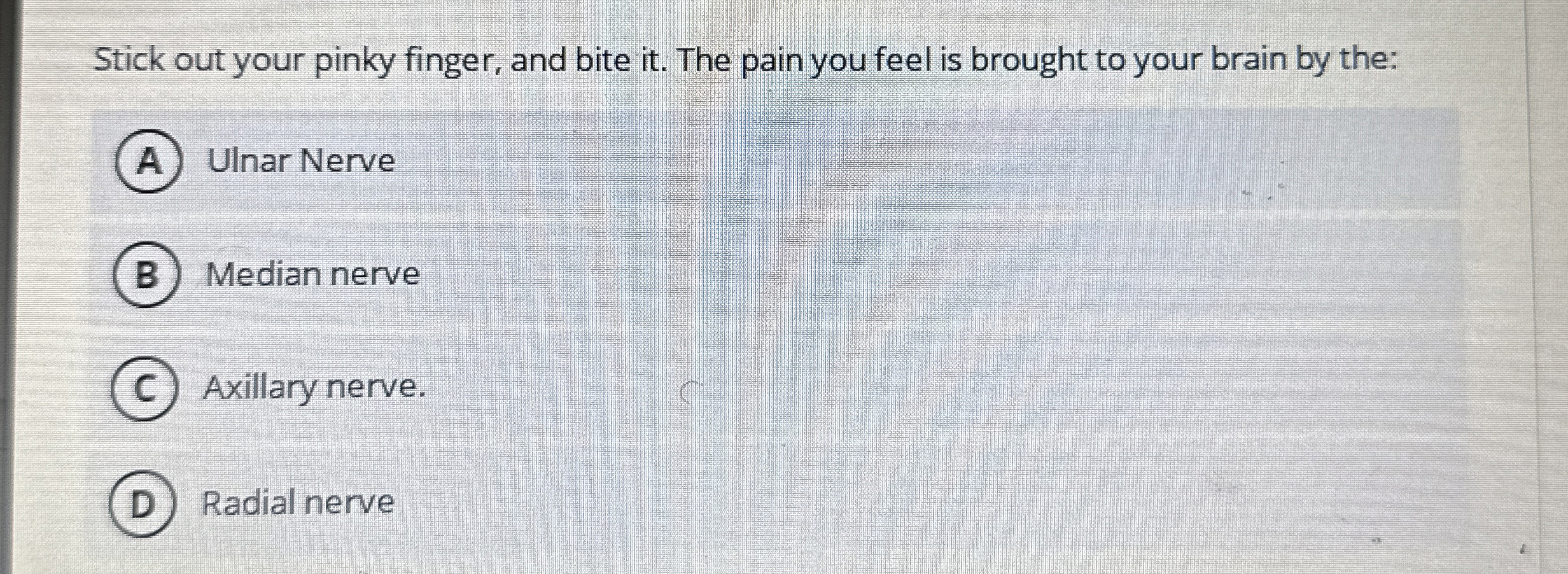 Solved Stick out your pinky finger, and bite it. ﻿The pain