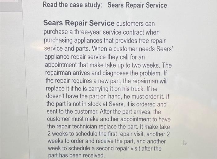 Schedule deals sears repair