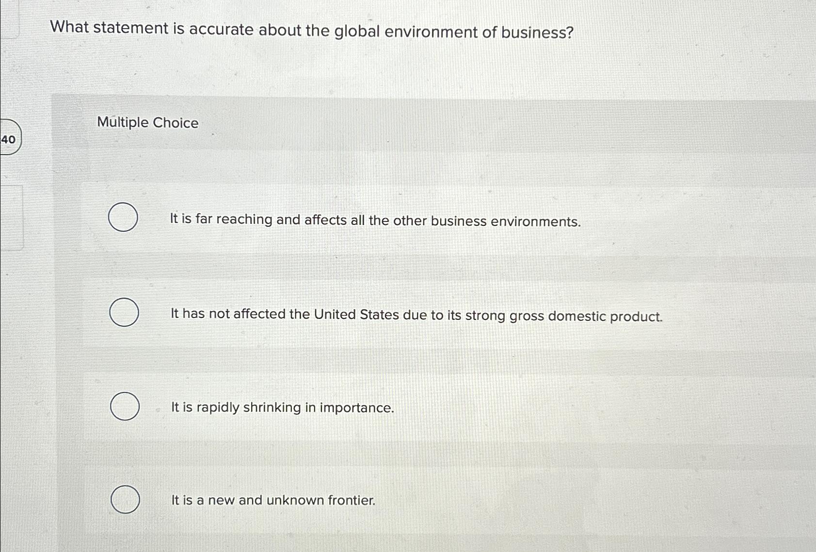 Solved What statement is accurate about the global | Chegg.com