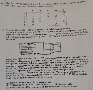 Solved Solve the following maximisation traveling salesman | Chegg.com