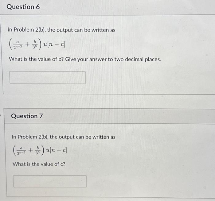 Solved In Problem 2(a), what is the value of the output at | Chegg.com