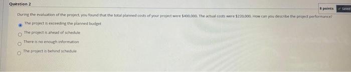 Solved Question 10 10 points You are the project manager for | Chegg.com