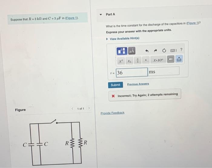 [Solved]: Suppose that R=3 kf? and C=3 F in (Figure 1). Fig