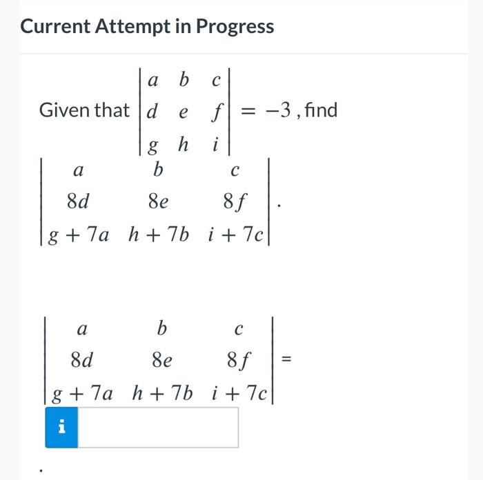 Solved Current Attempt In Progress Given That | Chegg.com