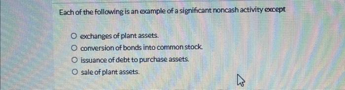 Solved Each of the following is an example of a significant | Chegg.com