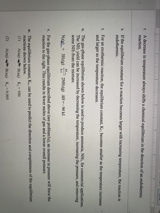 Solved 1. A decrease in temperature always shifts a chemical | Chegg.com
