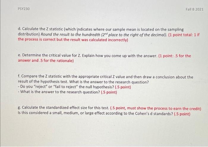 Solved Q3. Hypothesis testing using a Z test (7.5 points) A | Chegg.com