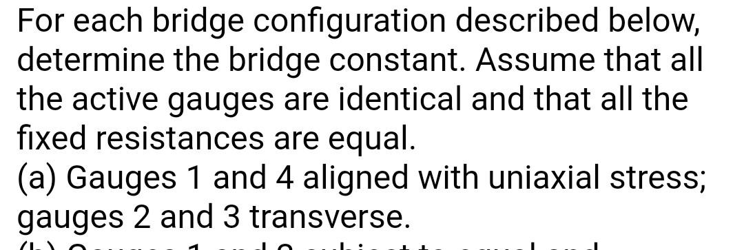 configuration described below, determine the bridge | Chegg.com