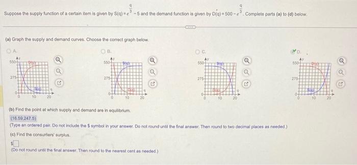 Solved Find The Consumer And Producer Surplus. A And B Are | Chegg.com