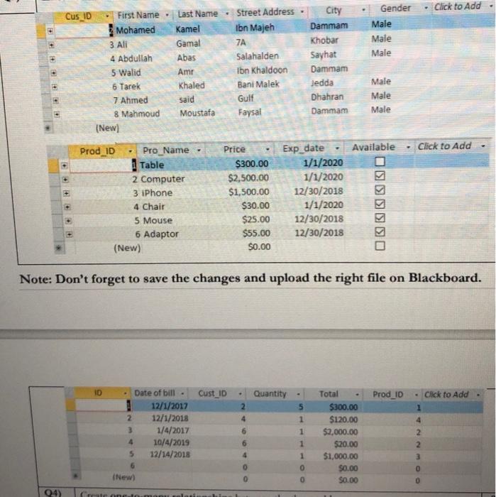 Solved Create a Query that shows First Name, Last Name, and | Chegg.com