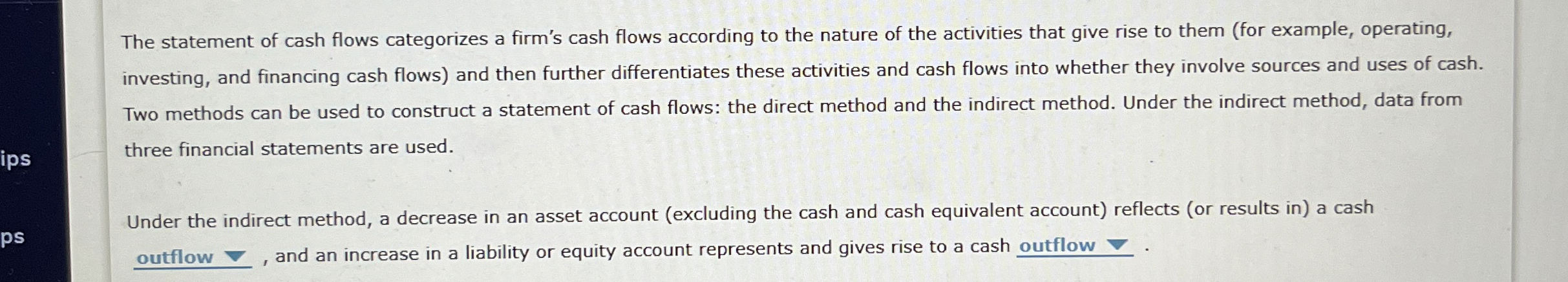 Solved The statement of cash flows categorizes a firm's cash | Chegg.com