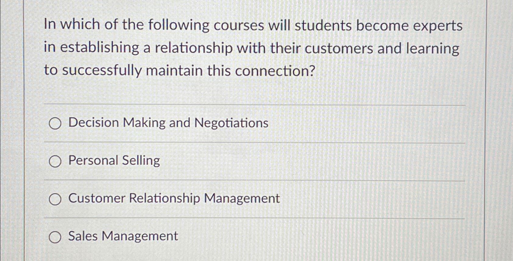 Solved In which of the following courses will students | Chegg.com