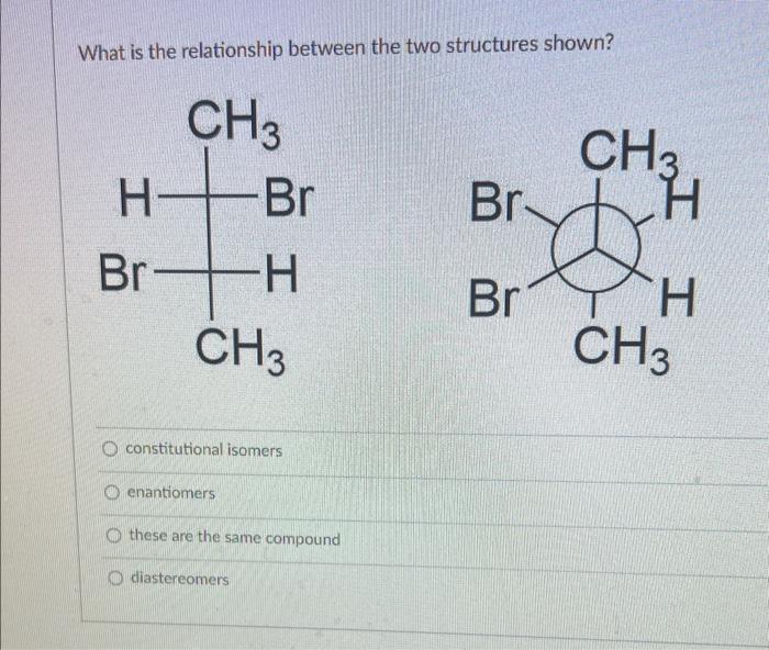 Solved What is the relationship between the two structures | Chegg.com