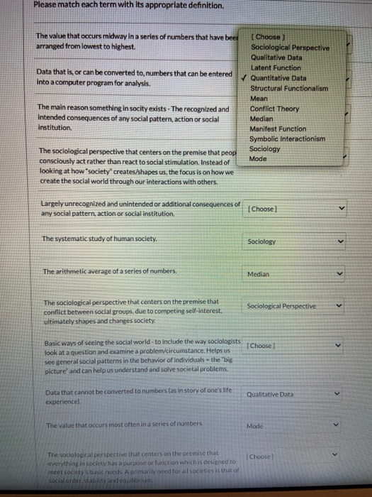 Solved Please match each term with its appropriate | Chegg.com