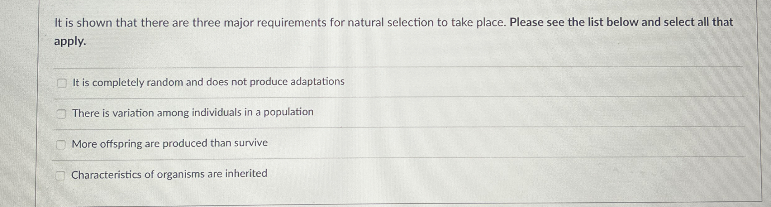 Solved It is shown that there are three major requirements