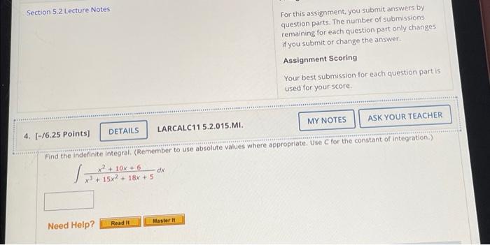 Solved Instructions Section 5.2 Lecture Notes Assignment | Chegg.com