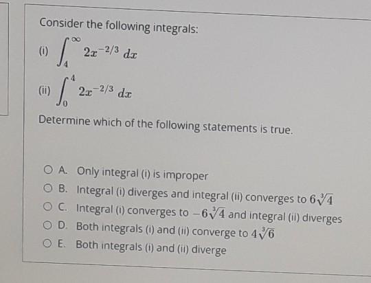 Solved Consider The Definite Integral 5. 1 (4 - 2)2/3 Dr. | Chegg.com