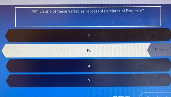 Solved Which one of these variables represents a Material | Chegg.com