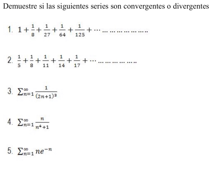 Solved Demuestre Si Las Siguientes Series Son Convergentes O Chegg