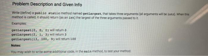 Solved Problem Description And Given Info Write (define) A | Chegg.com