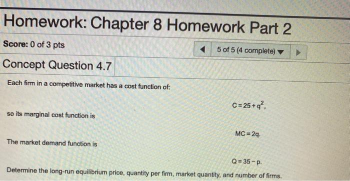 Solved Homework: Chapter 8 Homework Part 2 Score: 0 of 3 pts | Chegg.com