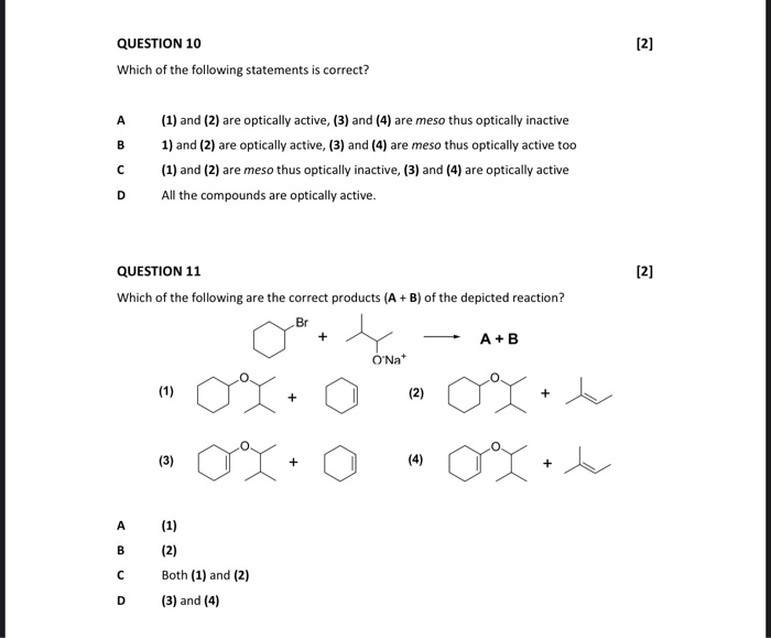 Solved [2] QUESTION 10 Which of the following statements is | Chegg.com