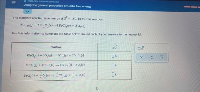 Solved ENTROPY AND FREE ENERGY Using the general properties | Chegg.com