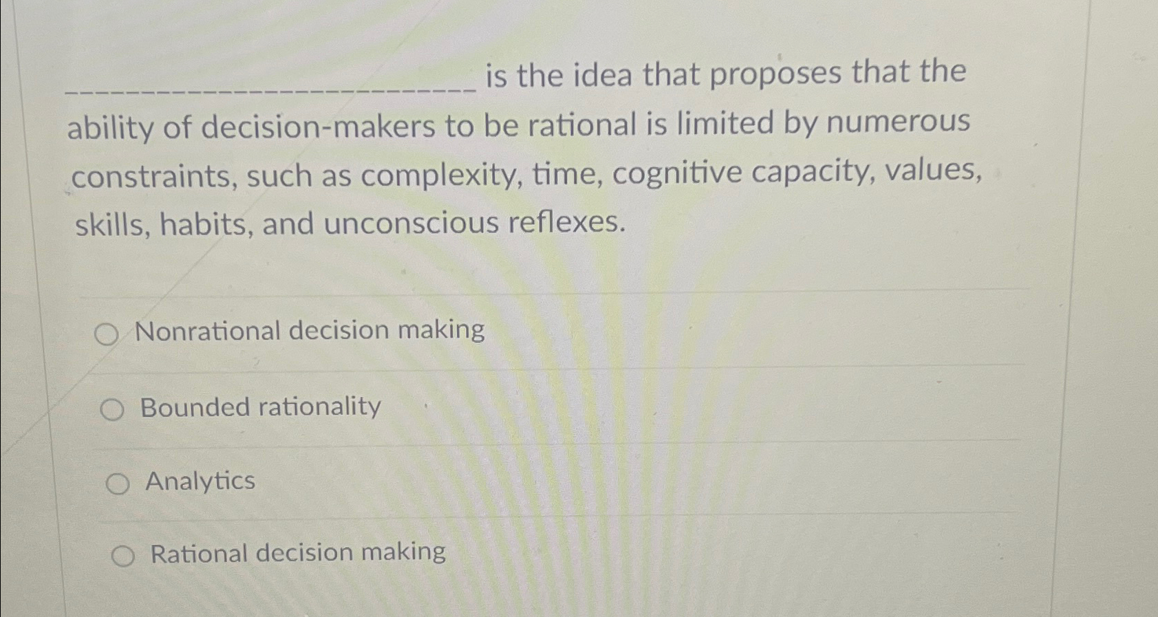 Solved is the idea that proposes that the ability of | Chegg.com