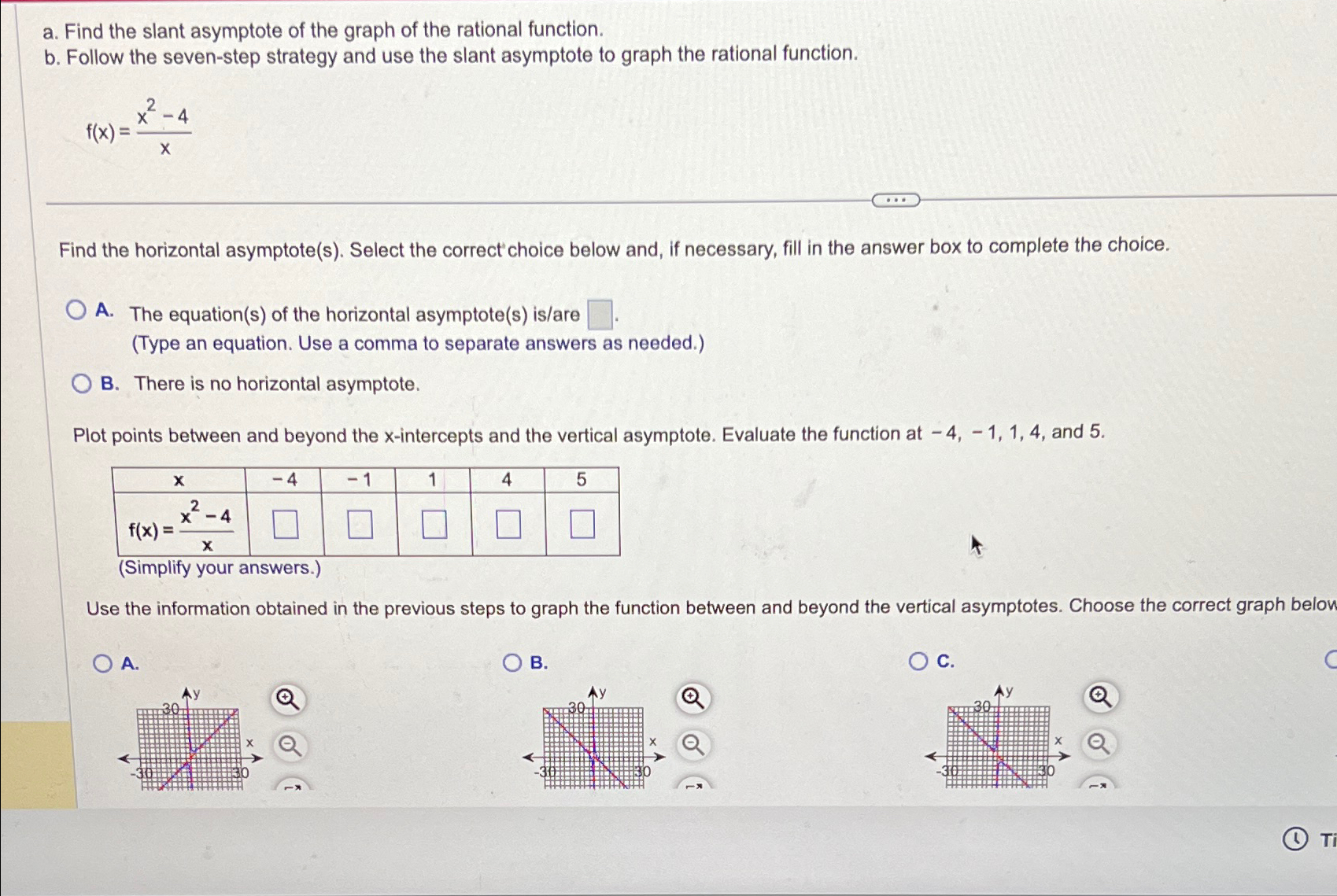 Solved a. ﻿Find the slant asymptote of the graph of the | Chegg.com