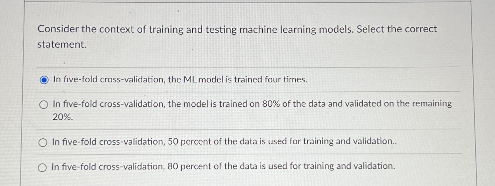 Solved Consider the context of training and testing machine | Chegg.com