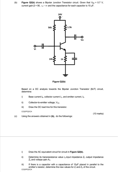 Solved (b) Figure 02(b) shows a Bipolar Junction Transistor | Chegg.com