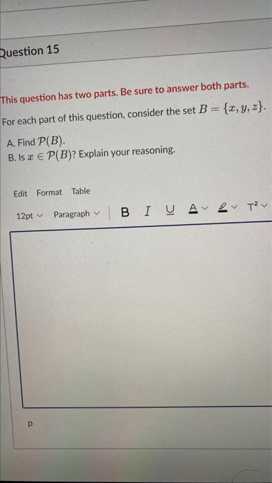 Solved Question 15 This question has two parts. Be sure to | Chegg.com