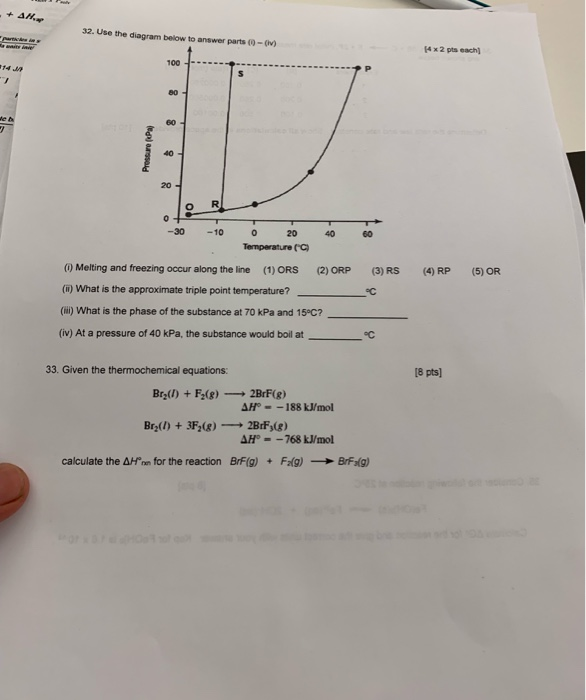 Solved + AN 32. Use the diagram below to answer parts (0-0) | Chegg.com
