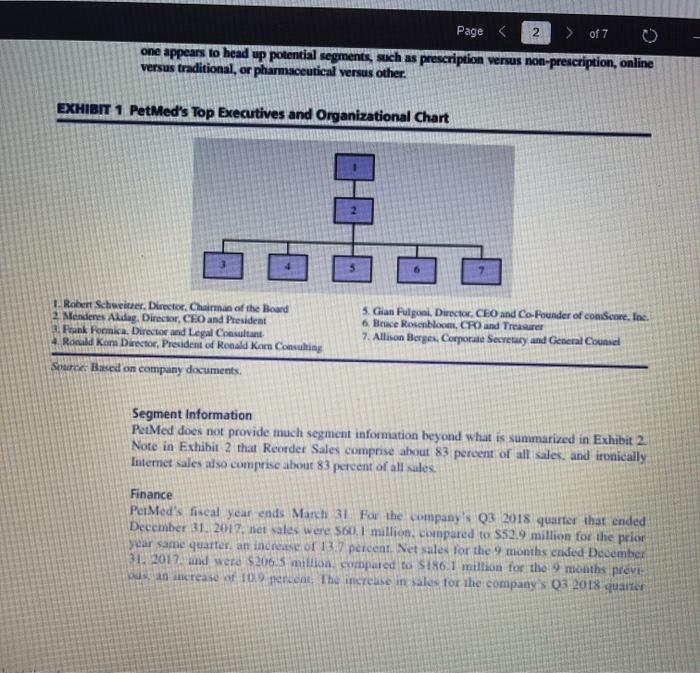Review the PetMed Express at the end of the textbook