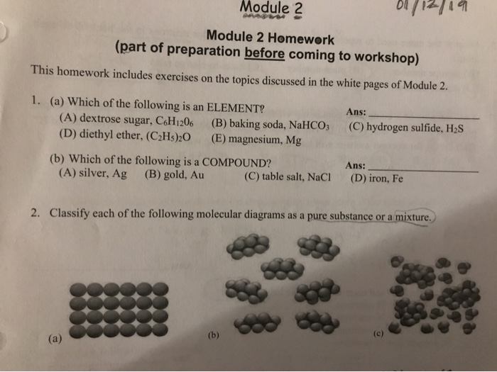 Solved Module 2 01/12/19 Module 2 Homework (part of | Chegg.com