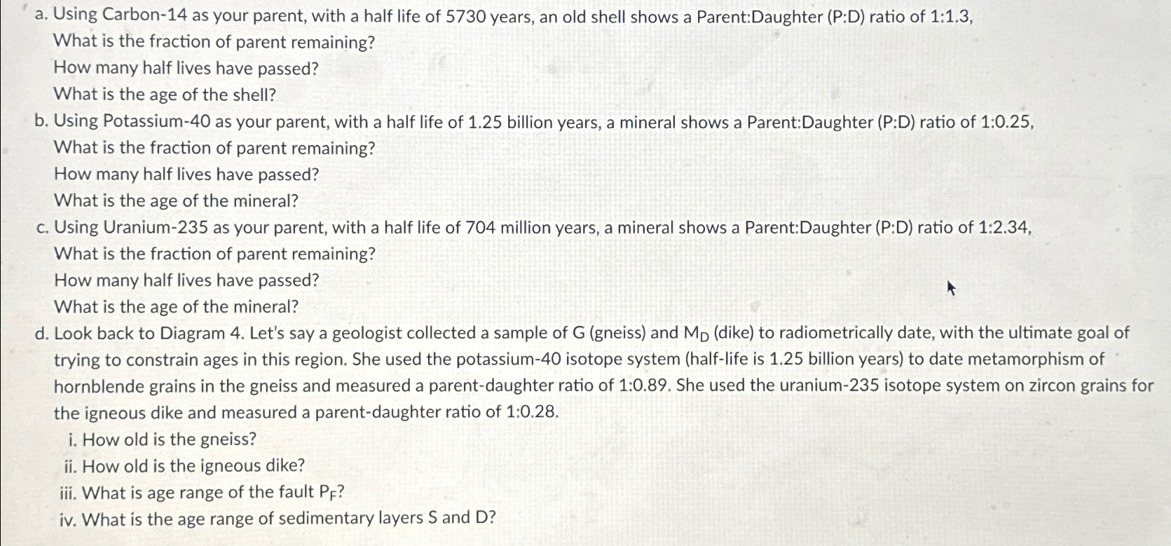 solved-a-using-carbon-14-as-your-parent-with-a-half-life-chegg