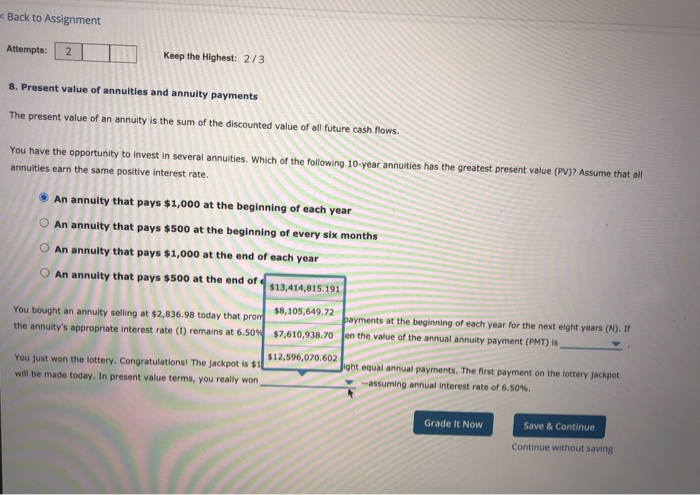 Solved Ch 05: Assignment - Time Value of Money o