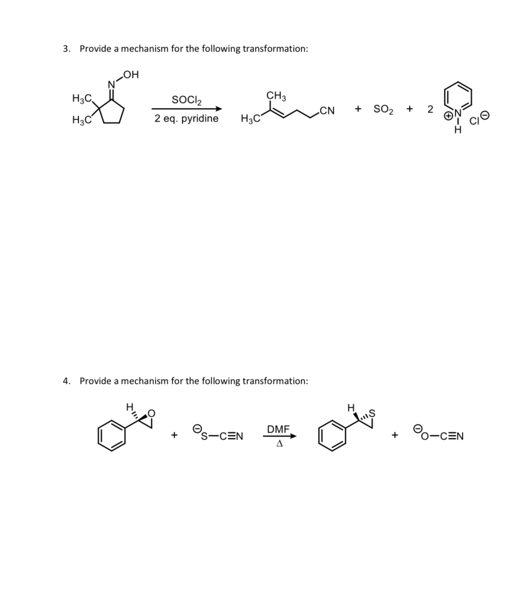 Solved Provide a mechanism for the following | Chegg.com