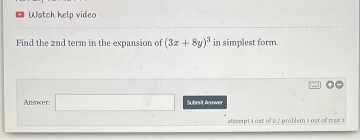 solved-find-the-2-nd-term-in-the-expansion-of-3x-8y-3-in-chegg