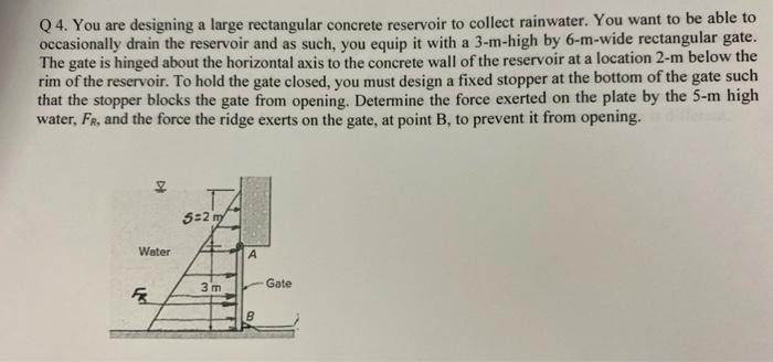 Solved Q4. You are designing a large rectangular concrete | Chegg.com