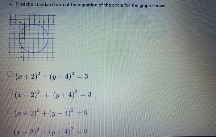 4 Find The Standard Form Of The Equation Of The Chegg Com