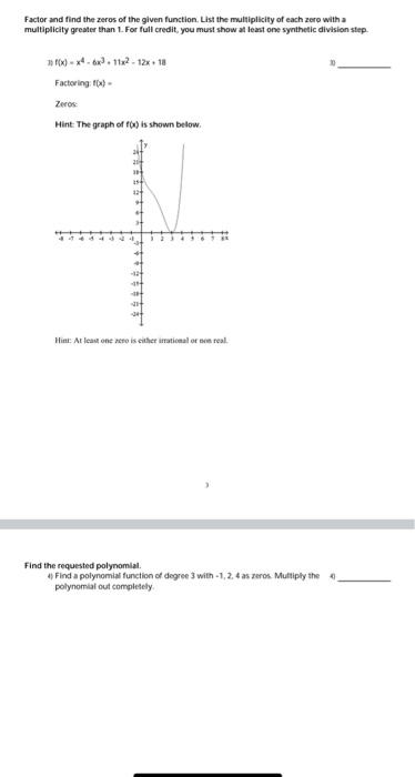 Solved Show all work as partial credit may be given Correct | Chegg.com