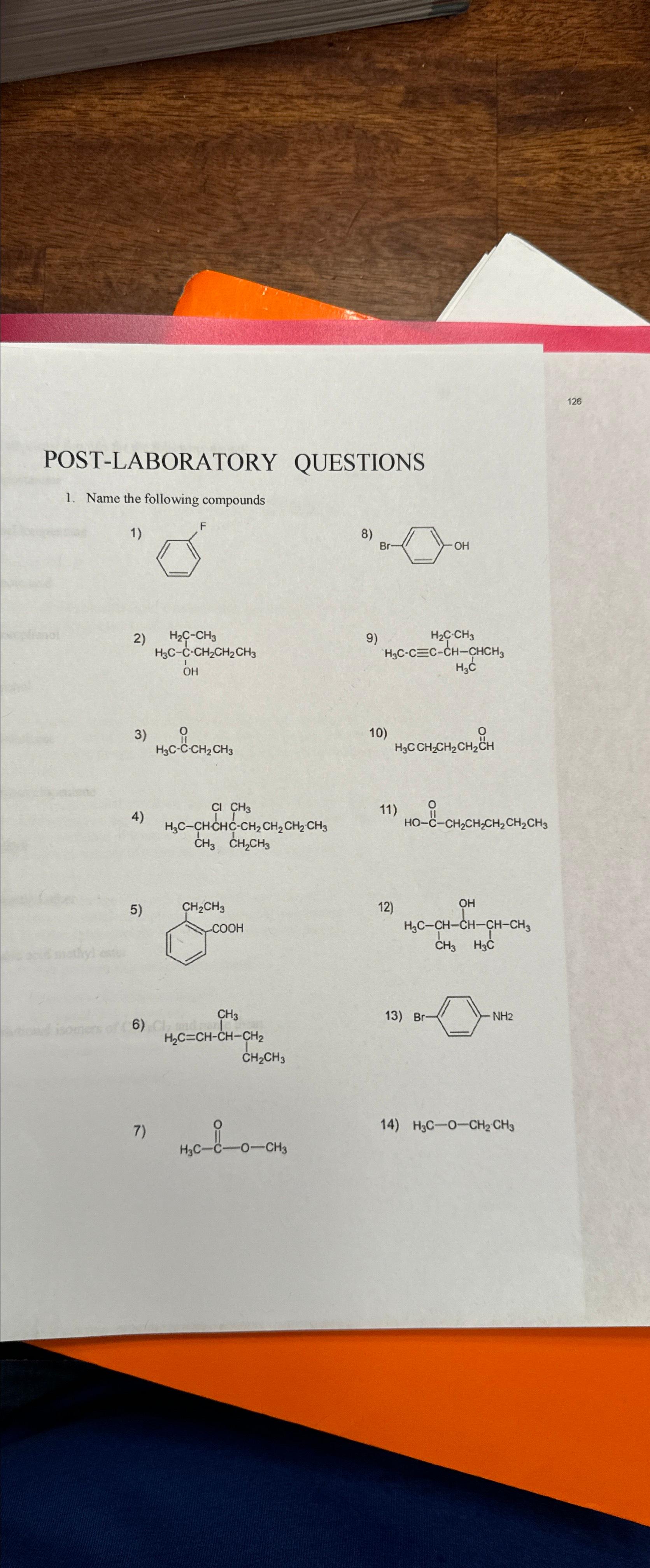 Solved POST-LABORATORY QUESTIONSName The Following | Chegg.com