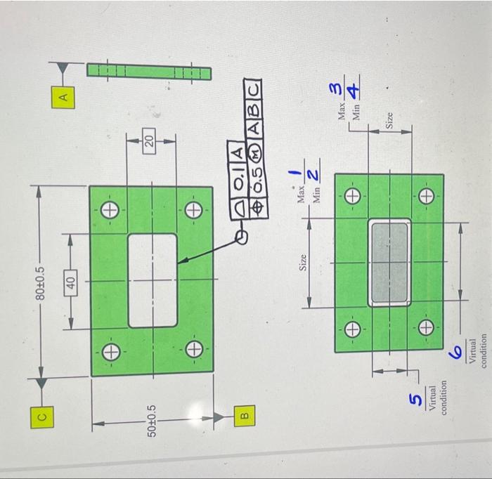 Solved what is the minimum verticle size of the hole what is | Chegg.com
