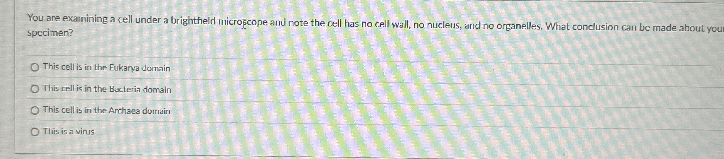Solved You are examining a cell under a brightfield micrope | Chegg.com