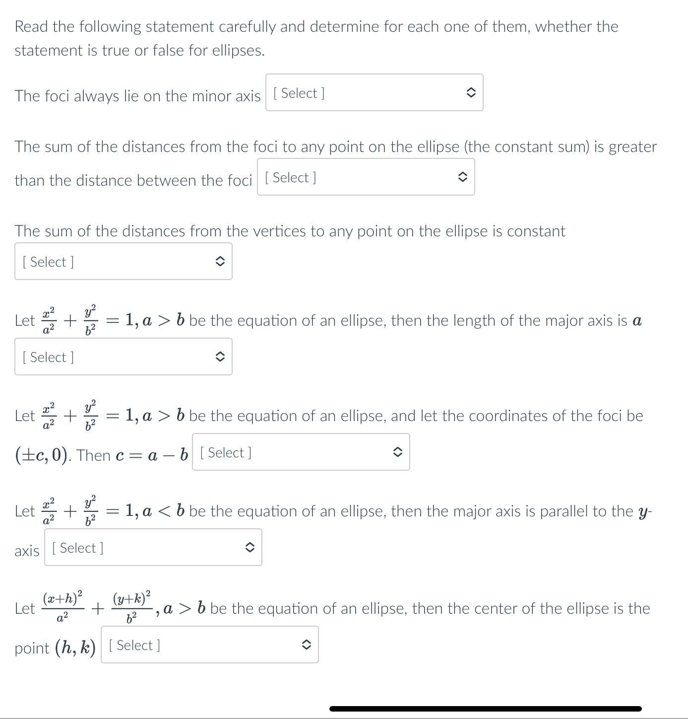 Solved Read the following statement carefully and determine | Chegg.com
