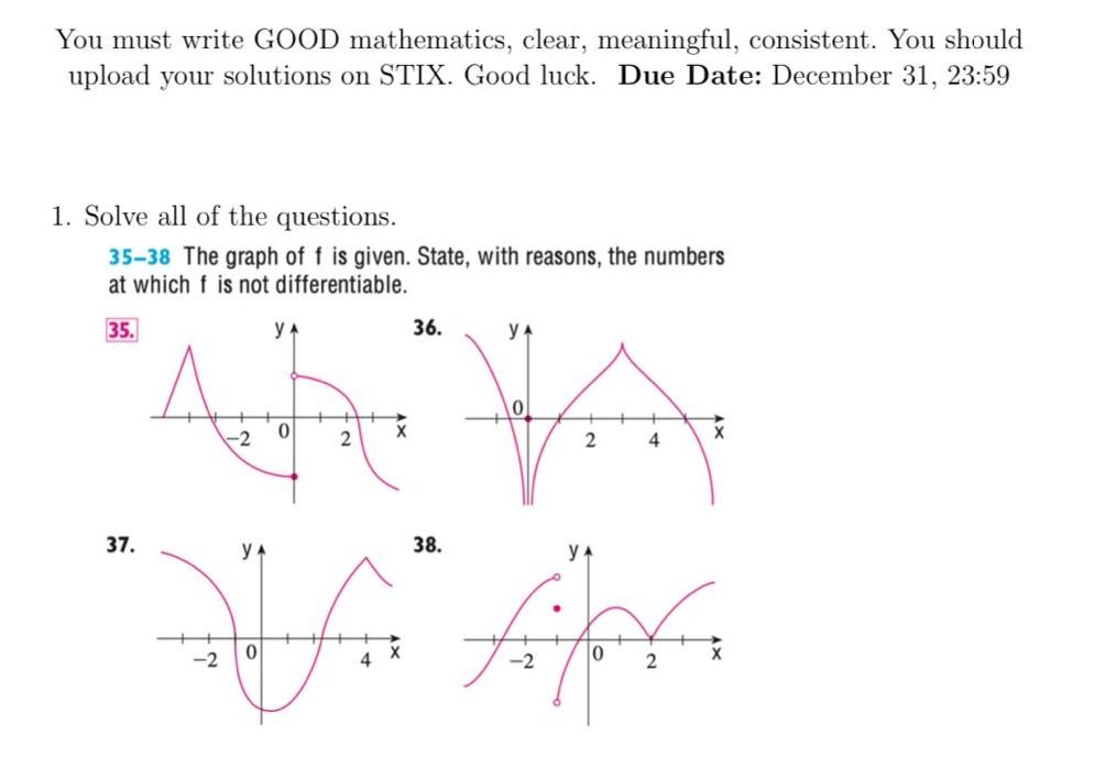 Solved You must write GOOD mathematics, clear, meaningful, | Chegg.com