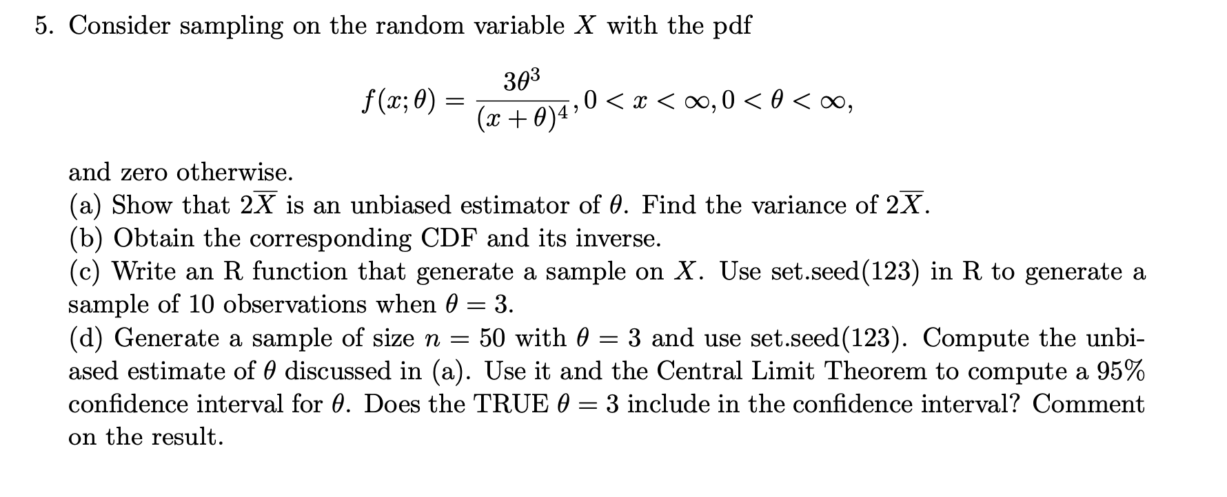 Solved Consider sampling on the random variable x ﻿with the | Chegg.com