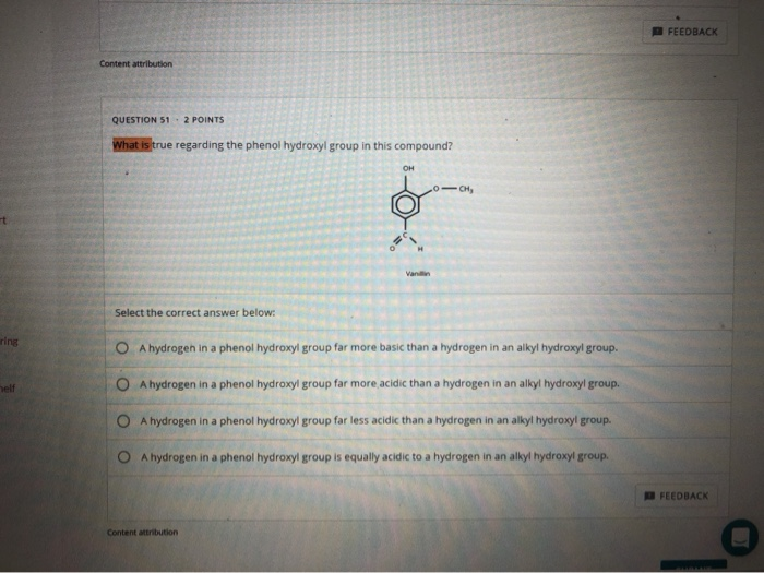 Solved What is true regarding the phenol hydroxyl group in